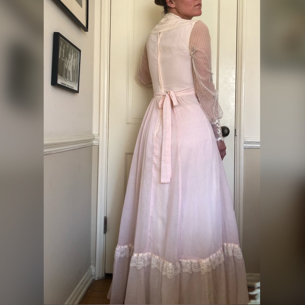 SOLD | 70s Vintage Gunne Sax Pink Prairie Dress - Picture 6 of 14